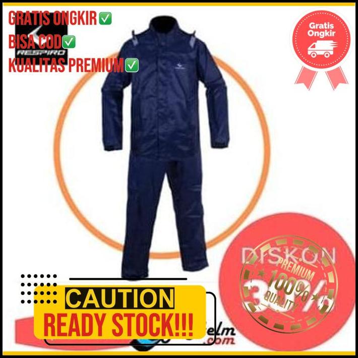 Jas Hujan Respiro The Challenger Navy Raincoat