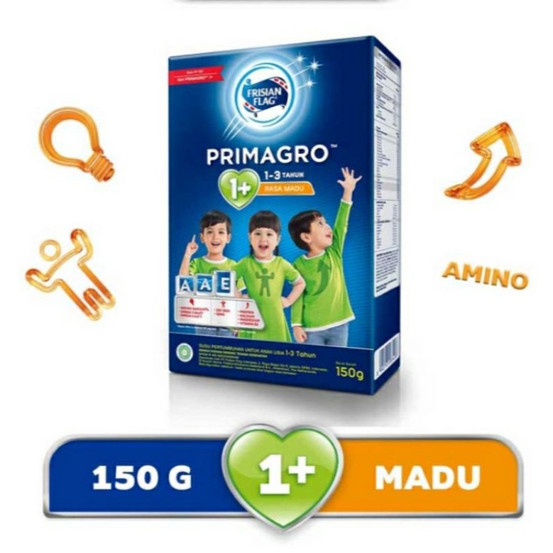 FRISIAN FLAG Primagro 1+ Susu Pertumbuhan anak 1-3 Tahun  Madu 150g