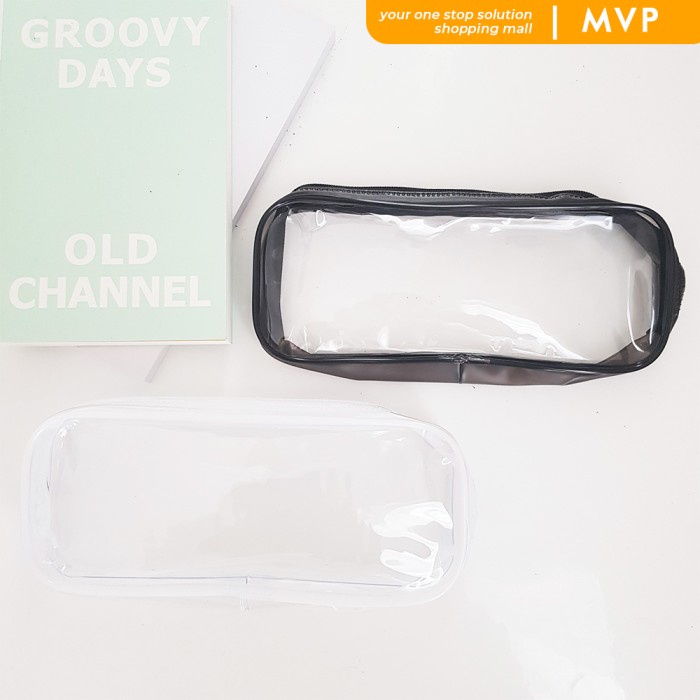 

Gilaa!!! Tempat Pensil Kotak Pensil Dompet Pouch Pvc Transparan Resleting Kapas Murah