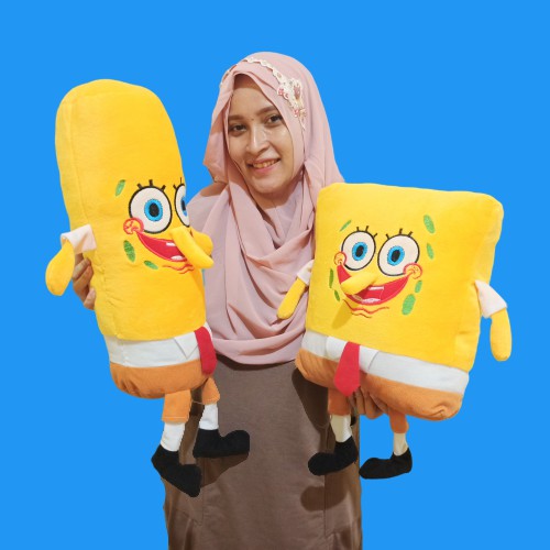 Boneka Spongebob L sepasang guling dan bantal