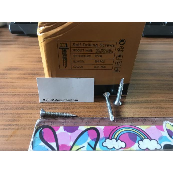 READY STOK SEKRUP BAJA RINGAN/SEKRUP ROOFING STEEL/BAUT BAJA RINGAN 8 X32"/SKRUP