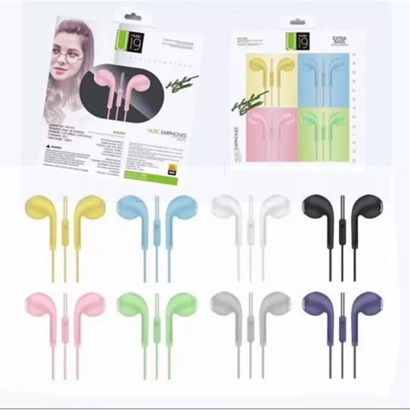 HEADSET / EARPHONE/ HANDSFREE MACARON U19 UNIVERSAL STEREO