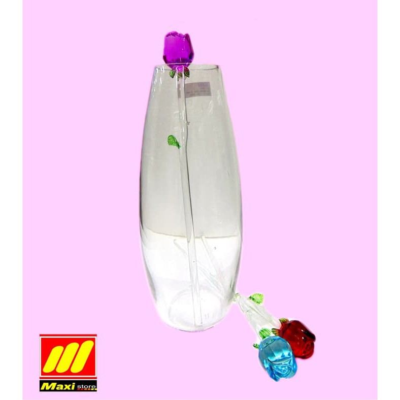 Vas gelas tinggi / vas kaca/ vas bunga/ vas kaca warna - Maxistore