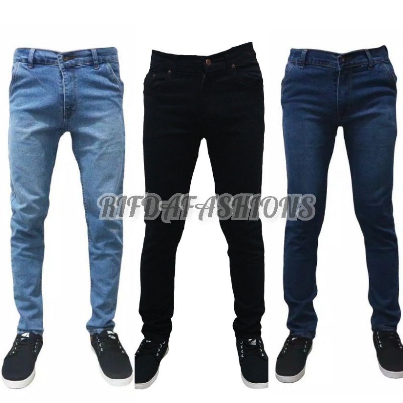 0Celana Jeans Pria panjang levis Skinny Slim Fit Panjang Melar promo awal tahun 2021