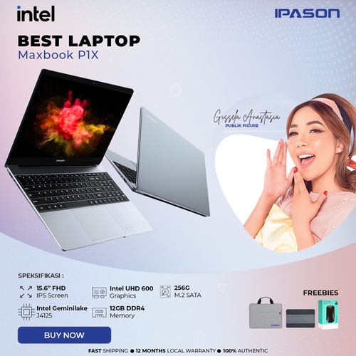 IPASON Laptop Maxbook P1X Intel 10th generation 15.6-inch Business Office Online class(J4125 12G 256G/512G) 2022 NEW