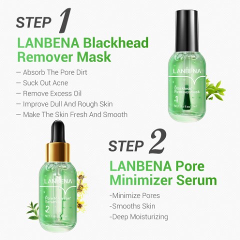 [BPOM] LANBENA Blackhead Mask &amp; Pore Minimizer Serum Varian - 17ml