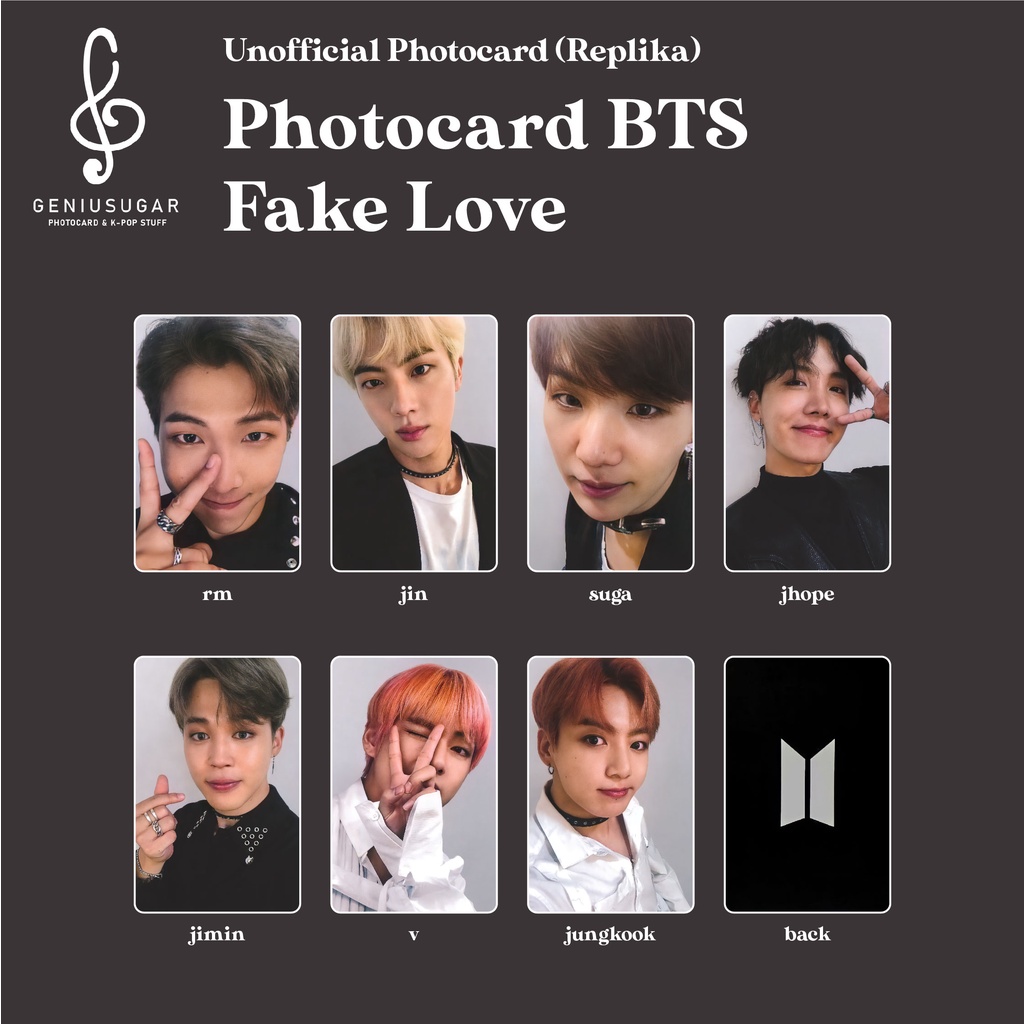 [BTS FAKE LOVE] PHOTOCARD UNOFFICIAL