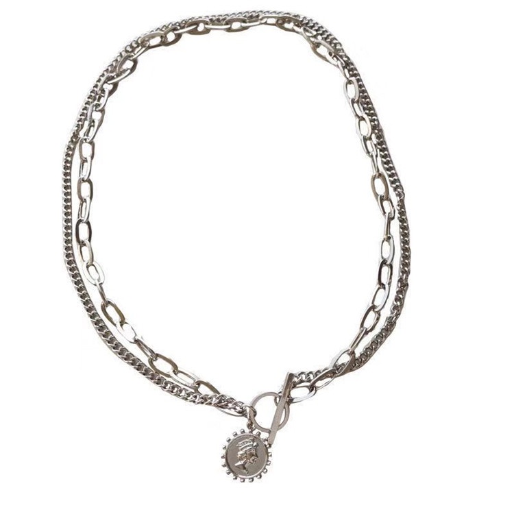 Kalung Klavikula Lapisan Ganda Gaya Unik Untuk Wanita