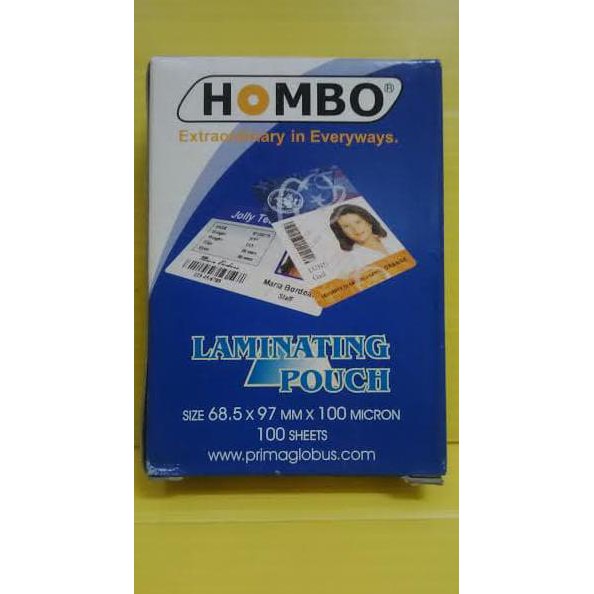 

HOMBO PLASTIK LAMINATING KTP - 100 MICRON KODE 505
