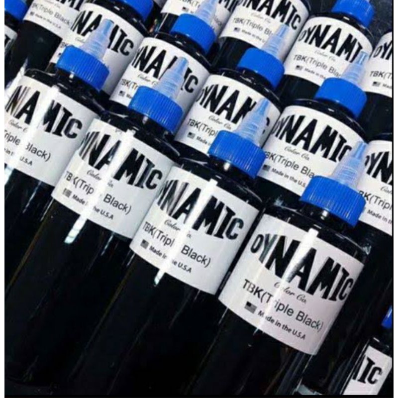 dynamic TBK triple black ORIGINAL. tinta tattoo. tinta tato. tattoo ink. tato ink. tinta tbk