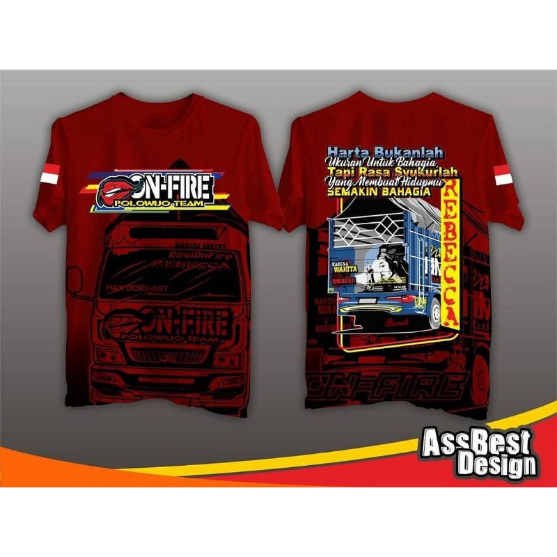 Kaos Truck On Fire Rebecca | Kaos Truck | Kaos Truck Fashion | Kaos Truck Distro