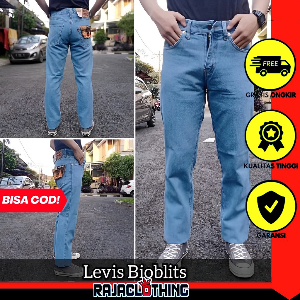 RCL - Celana Panjang Pria Standar / Celana Levis 505 Standar Pria 505 Big Size 28 S/d 38