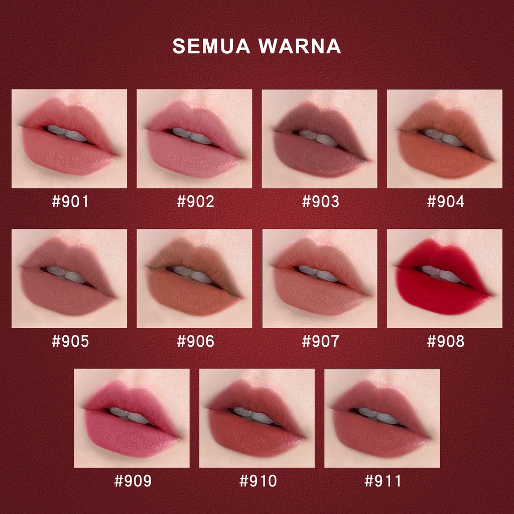 URRACX Matte Lipstik Matte Lip Cream Lembut Tahan Lama Pelembab Pigmentasi Tinggi 11 Colors