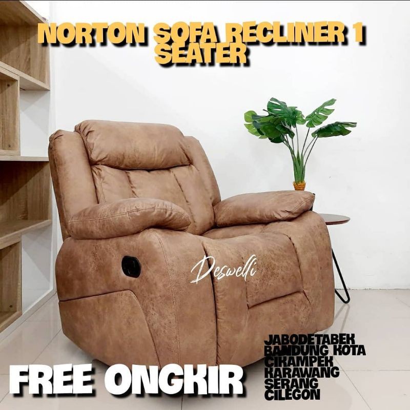 Norton Sofa Recliner/Sofa Goyang 1 dudukan