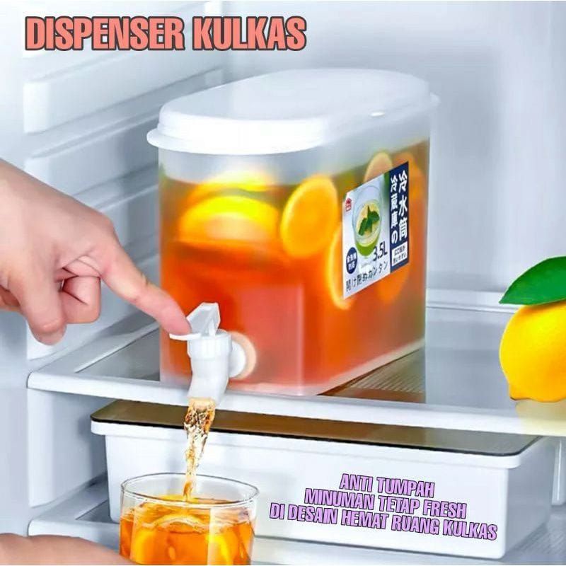 Medan Termurah (Anti tumpah kapasitas 3,5L) dispenser air/jus/ infuse water dispenser kulkas