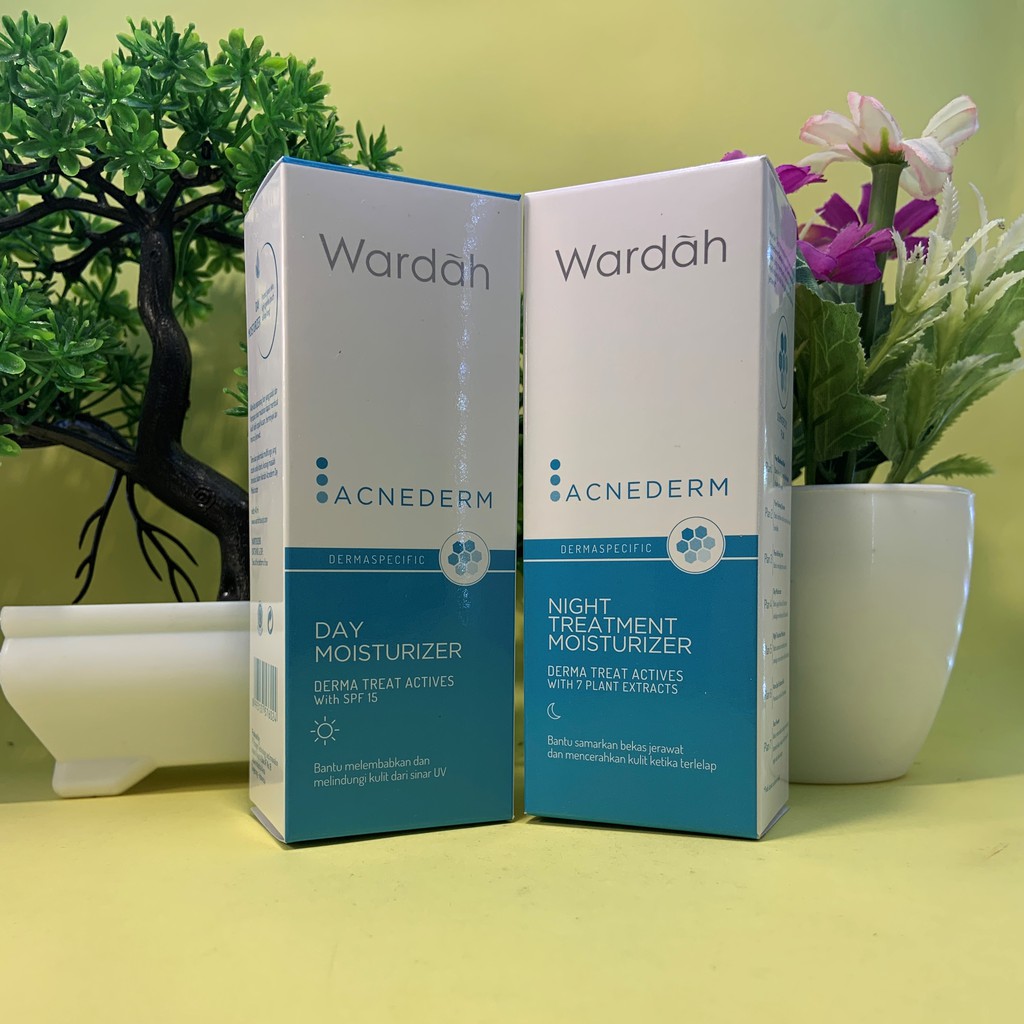 Wardah Acnederm Day Moisturizer | Wardah Acnederm Night Treatment Moisturizer