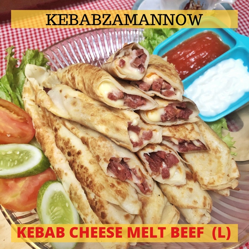

Kebab Frozen Beef CheeseMelt Large /Kebab Jumbo Keju Leleh/Kebab full daging/ Kebab Daging Sapi Keju