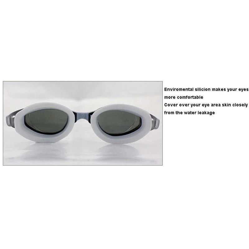 GS8 Ruihe Kacamata Renang Coating Mirrored Anti Fog UV Protection - RH6100 - Black