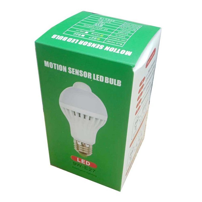 Bola Lampu Bohlam LED Smart E27 9Watt with PIR Sensor Gerak