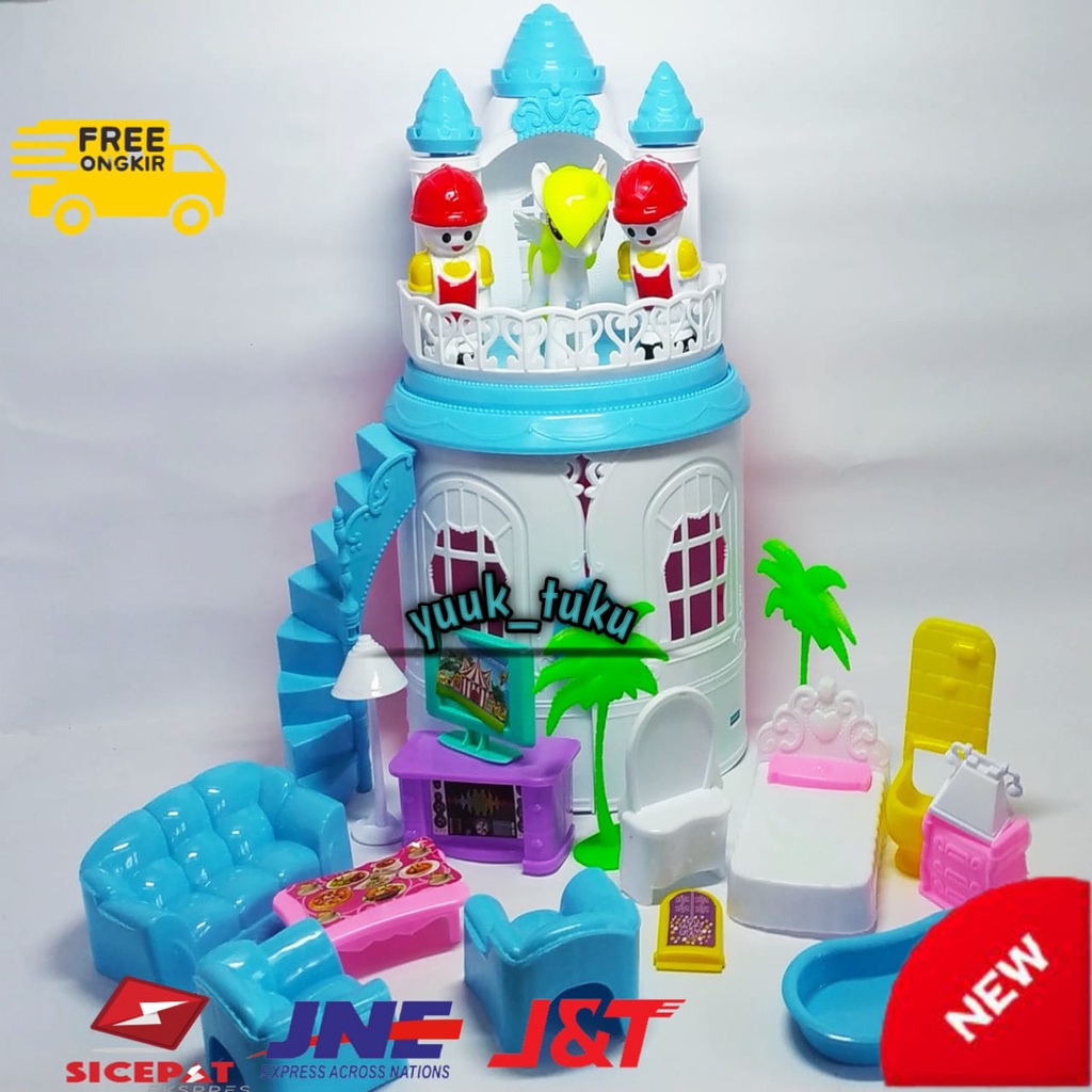 MAINAN ANAK RUMAH ISTANA KUDA PONI DREAM CASTLE MAINAN BUILDING BLOK