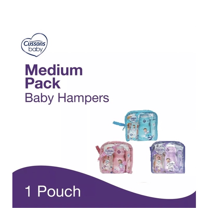 Cussons Baby Medium Bag trave pack pink purple blue