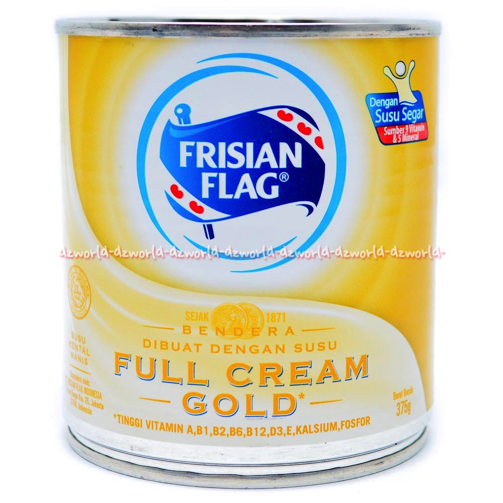 Frisian Flag Full Cream Gold 350gr Susu Bendera Susu Kental Manis Kaleng