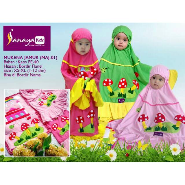 MUKENA JAMUR SANAYA KIDS