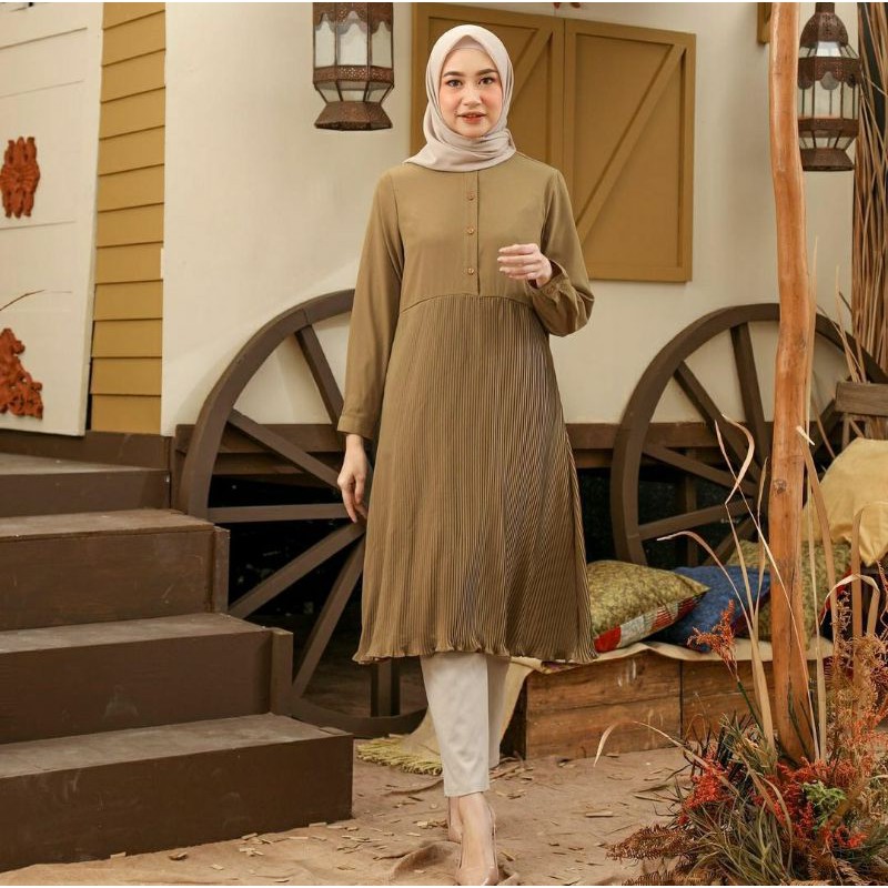 Luma Tunik Beige L by Heaven Lights