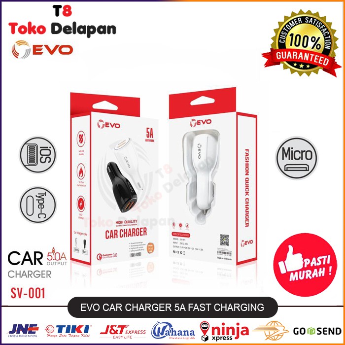 Evo Car charger 5A fast charging