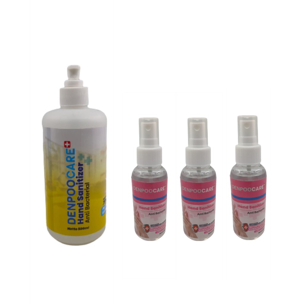 Denpoocare - 3 Hand Sanitizer (100ml) & Hand Sanitizer (500ml)