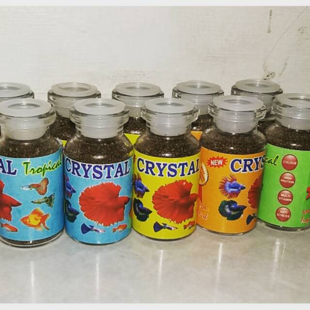 Pakan pellet ikan cupang hias lainnya, crystal. uk pelet 0,3mm. Murah