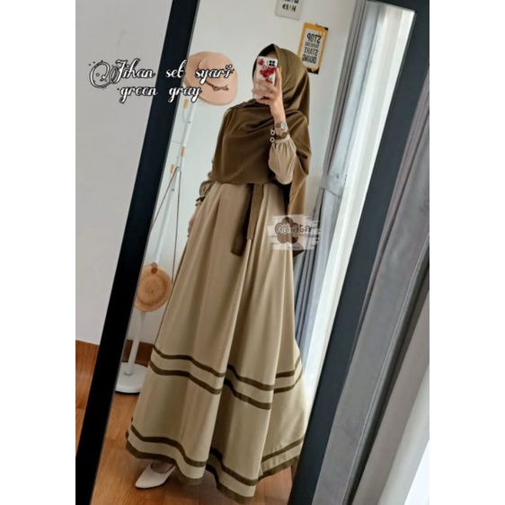 (COD) JIHAN SET SYAR'I / GAMIS ITY CREPE TERLARIS / GAMIS SET ATHATA EXCLUSIVE (WELCOME RESELLER)