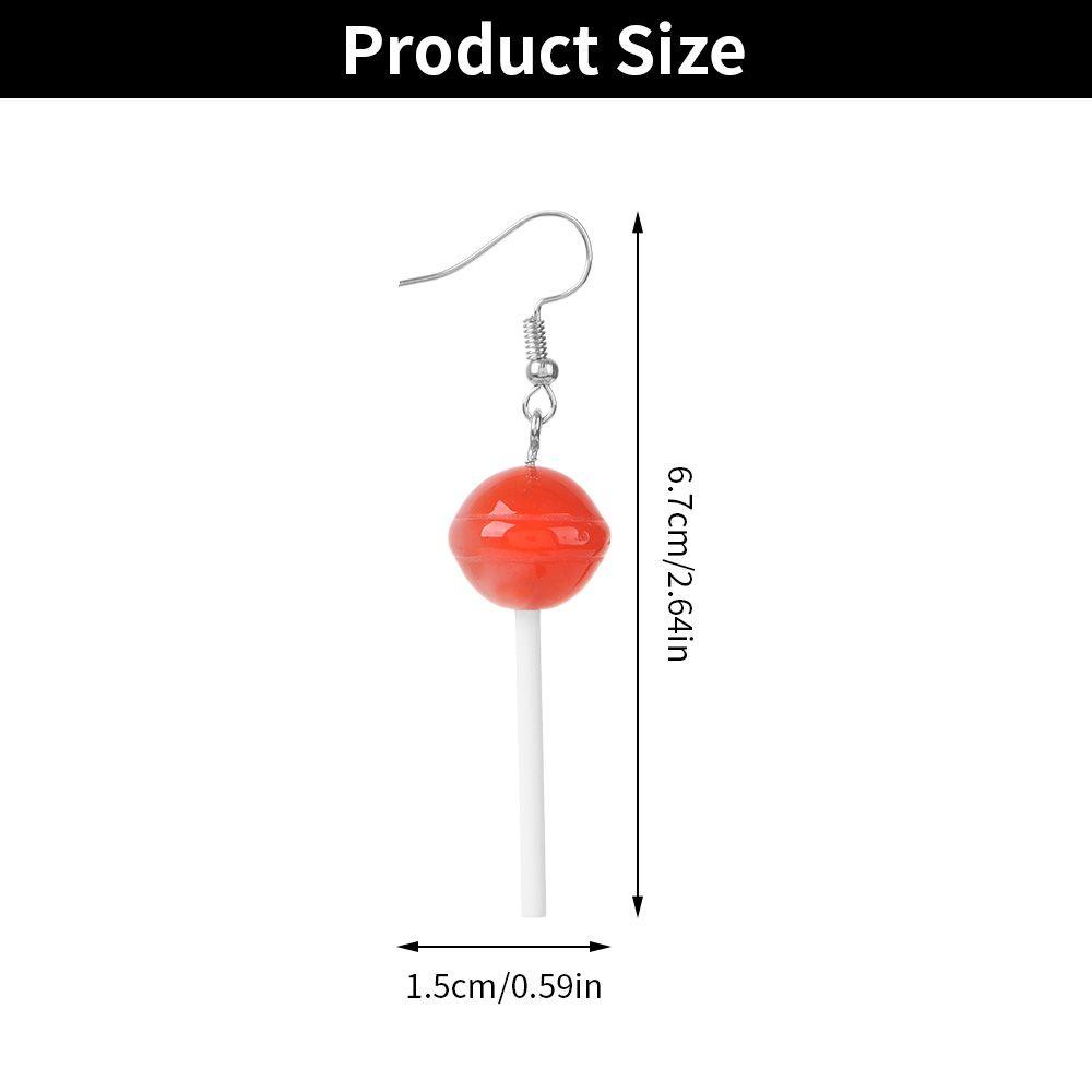 Solighter Lollipop Anting Gadis Resin Handmade Anting Makanan