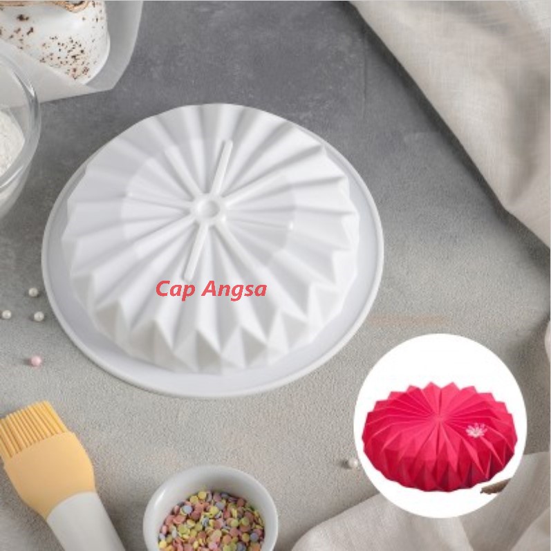 SILICON MOULD LACE ORIGAMI SILICONE MOULD BUNDAR BULAT 3D SILIKON CAKE PINATA PUKUL MOUSSE FONDANT COKLAT