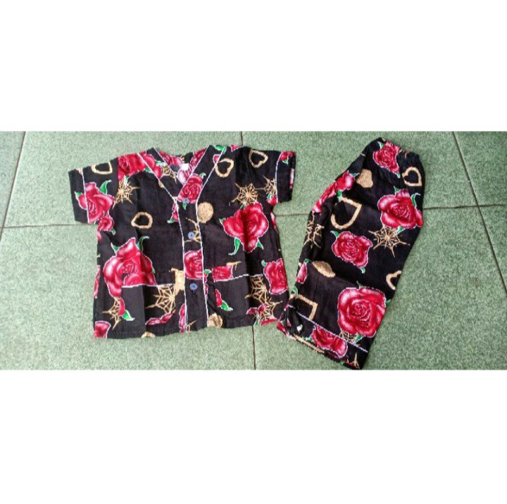 Piyama Batik Couple Anak Size 1-10 (batik Bagan)