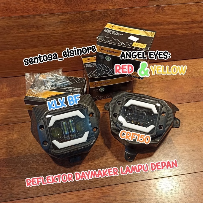 (KLX BF/CRF150) REFLEKTOR DAYMAKER LAMPU DEPAN LED  - LIGHT FORCE G40T/4.5 INCH 40 WATT SET.