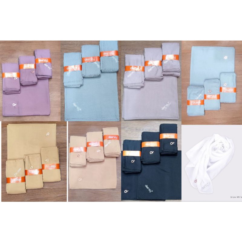 Kerudung segi empat Deenay ori Liza ORI laser cut jilbab hijab Deenay ori