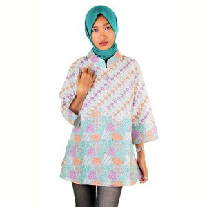 Blouse Wanita I Blus Batik I Blus Kerja Wanita Batik Vina - Warna 2