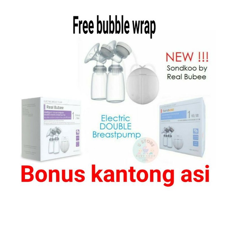 Real Bubee breast Pump Electrik  / Pompa Asi Elektrik /  Breast pump , Double breast pump electric / pompa asi Sondkoo murah / Real Bubee Breast pump electric