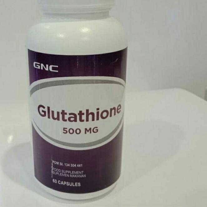 ✻ GNC L-GLUTATHIONE 500MG ORIGINAL - UNTUK ANTIOKSIDAN ANAK INSULIN - GLUTATHIONE ISI 60 KAPSUL ♪