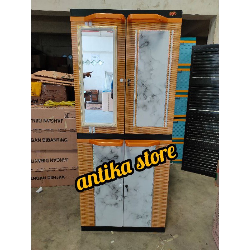 Lemari plastik NAIBA kaca JERSEY 9224 JRM