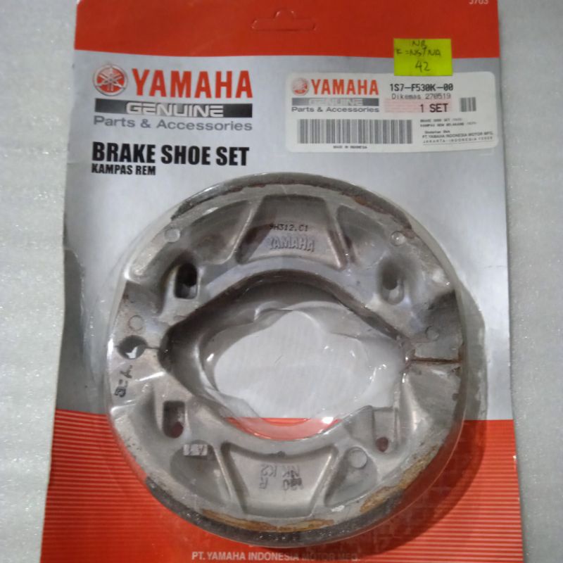 Kampas Rem Belakang Tromol Asli Ori Yamaha Jupiter Z New MX Mio M3 1S7