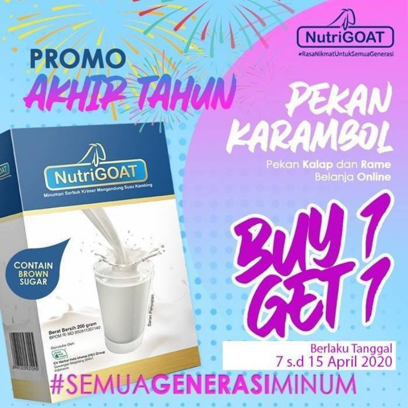 

(Promo Buy 1 Get) MQ Nutri Goat Susu Kambing 200 gram