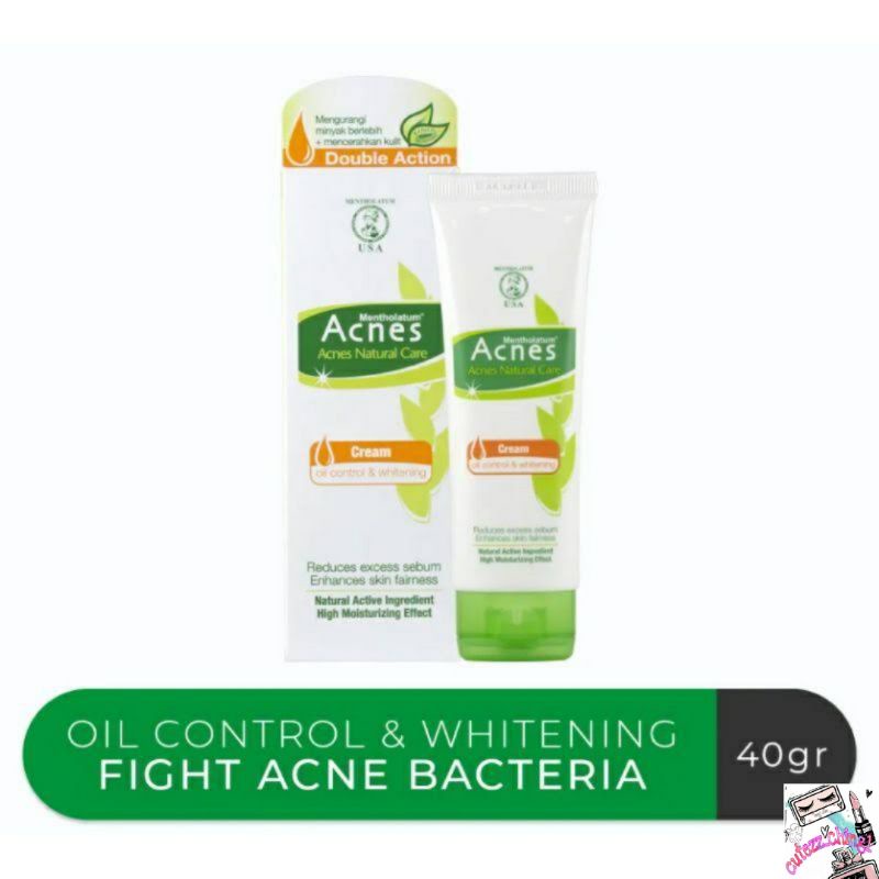 ☃Cutezz_Ching1☃Acnes Natural Care Oil Control &amp; Whitening Cream 40g