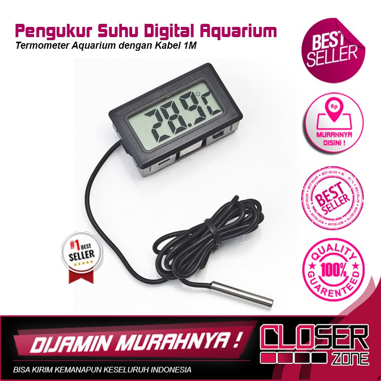 Mini LCD Digital Thermometer Hygrometer Temperature Mesin Tetas Telur dengan kabel