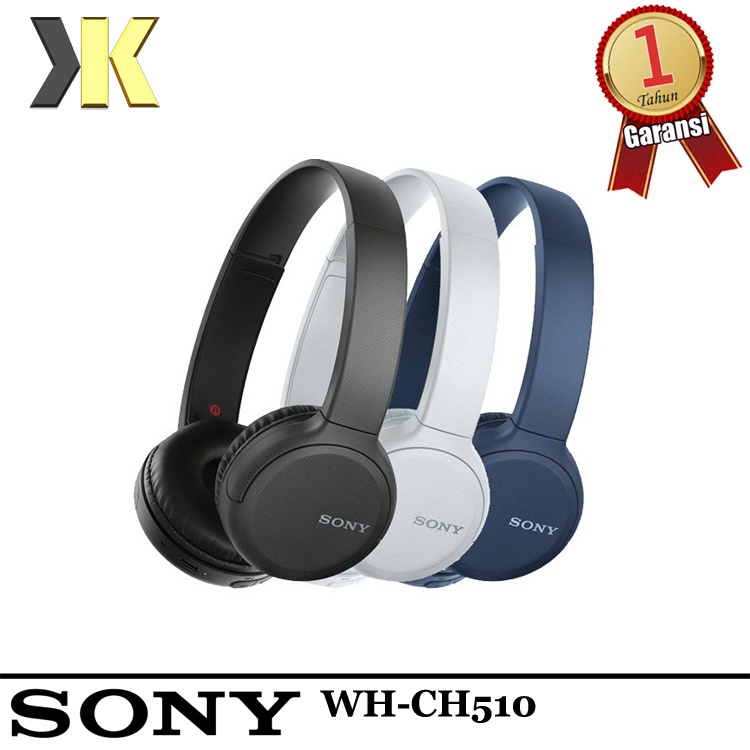Sony WH-CH510 Wireless Headphones Wireless Bluetooth On-Ear Headset Garansi Resmi PT. SONY INDONESIA