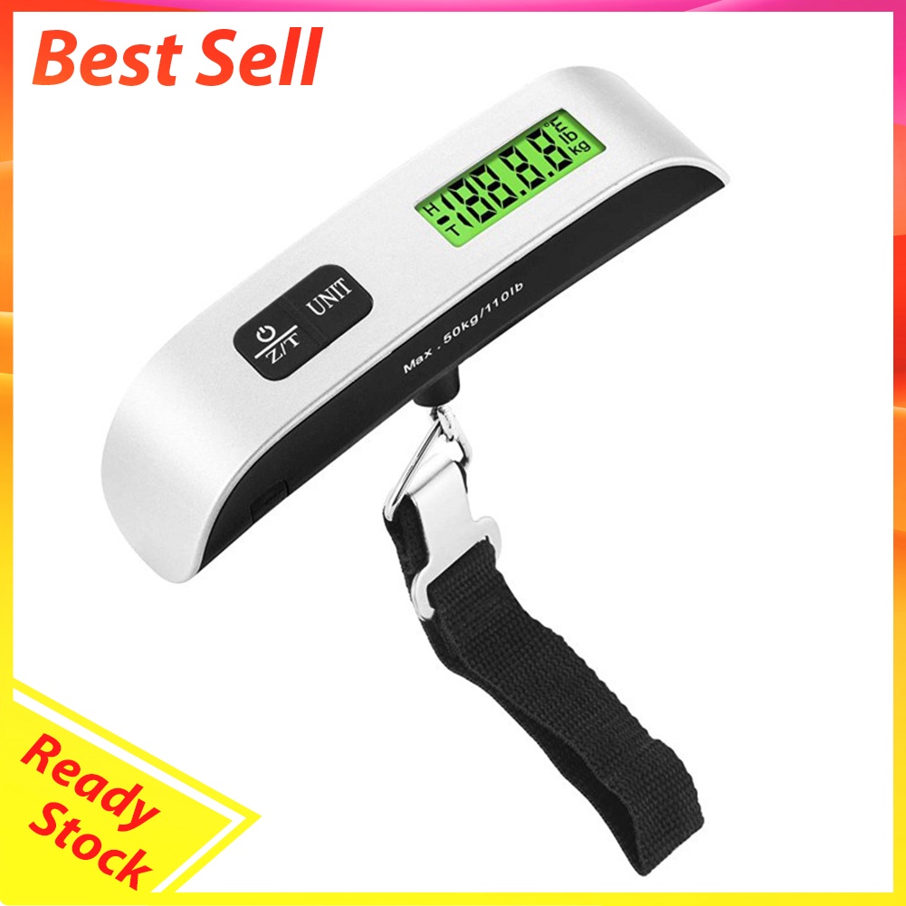 50kg LCD Digital Electronic Luggage Scale Portable Suitcase Hanging Weight