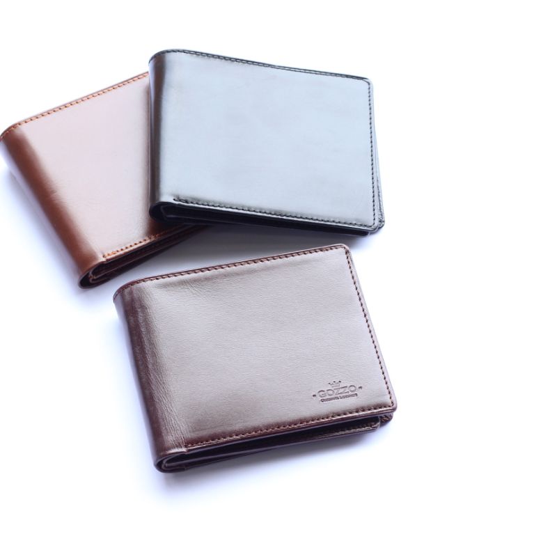 GOZZO LEATHER DOMPET PRIA BAHAN KULIT SAPI ASLI MODEL TRIPLE / GRATIS GRAVIR NAMA