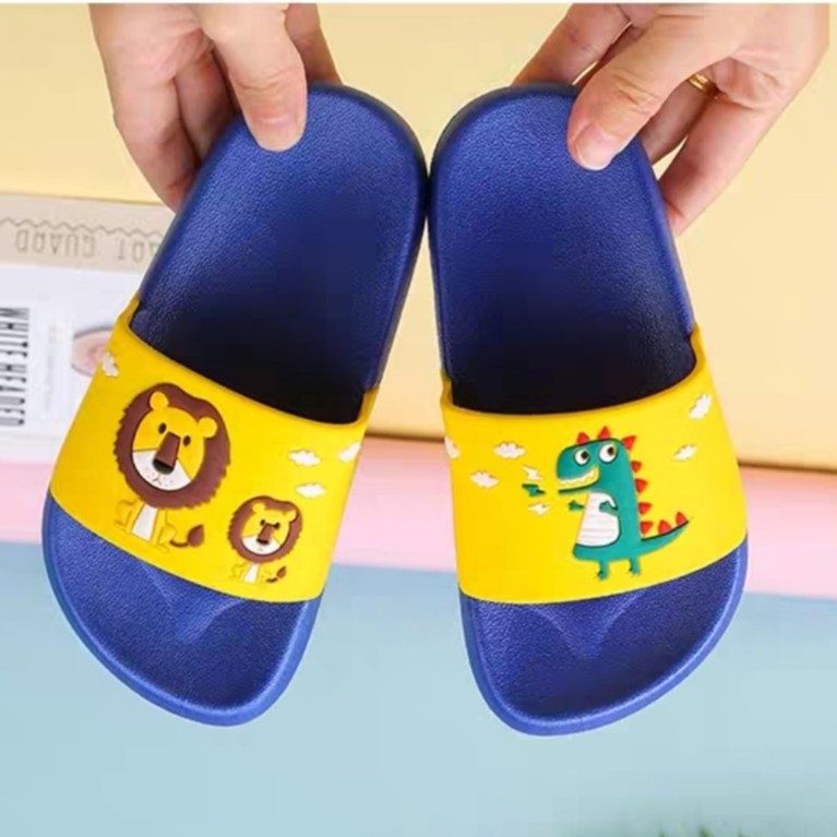 HappyOliver SANDAL LION JUNGLE Sandal selop karet lucu anak Laki Laki Cowok Import Kualitas Bagus