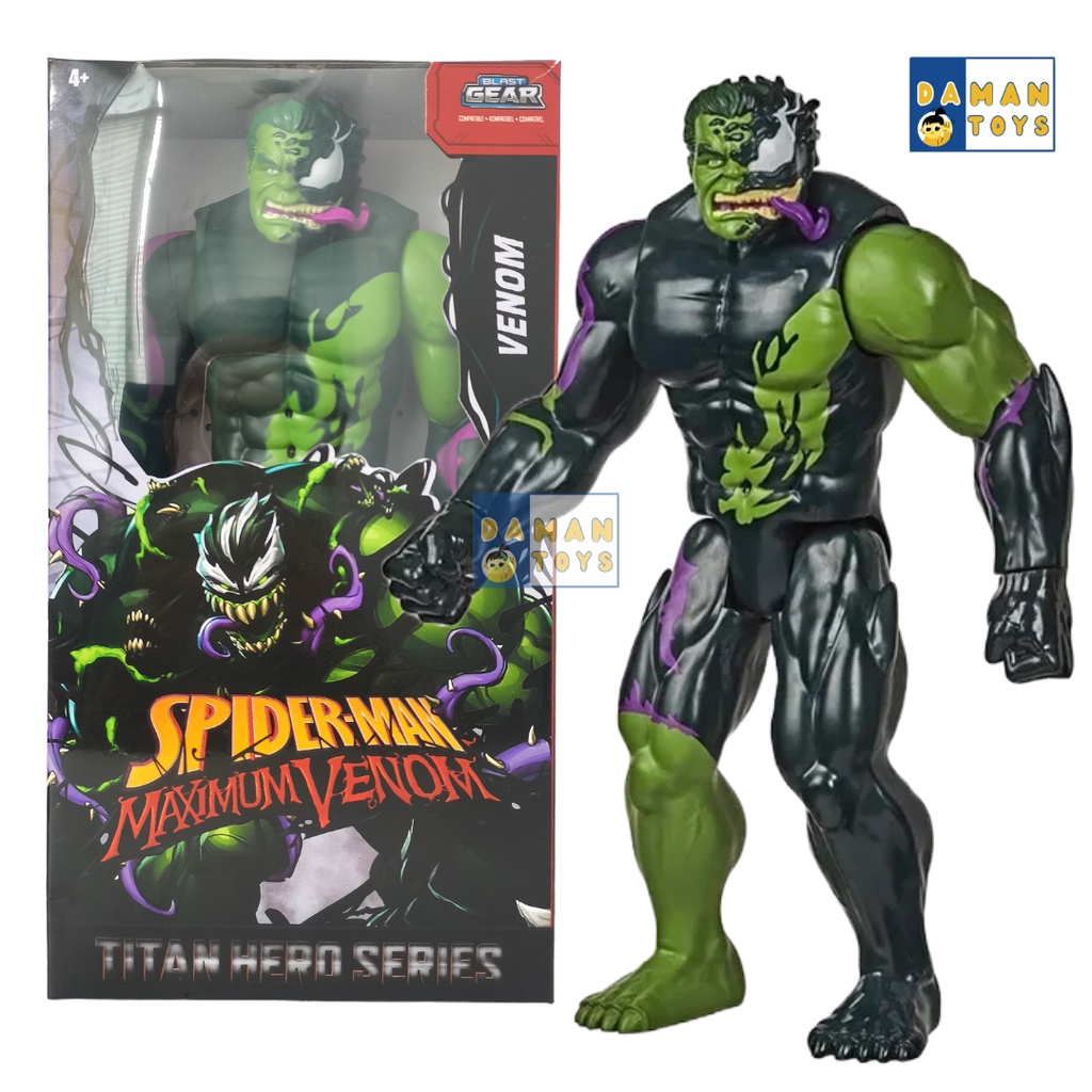 Action Figure Marvel Spiderman Maximum Venom Venomized Hulk Titan Heroes